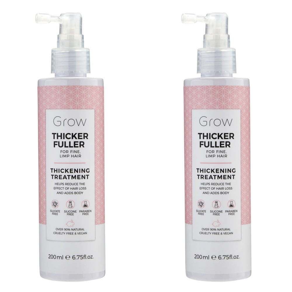 Grow Thicker Fuller Thickening Treatment Hair Care/Styling 200ml (2 Pack)