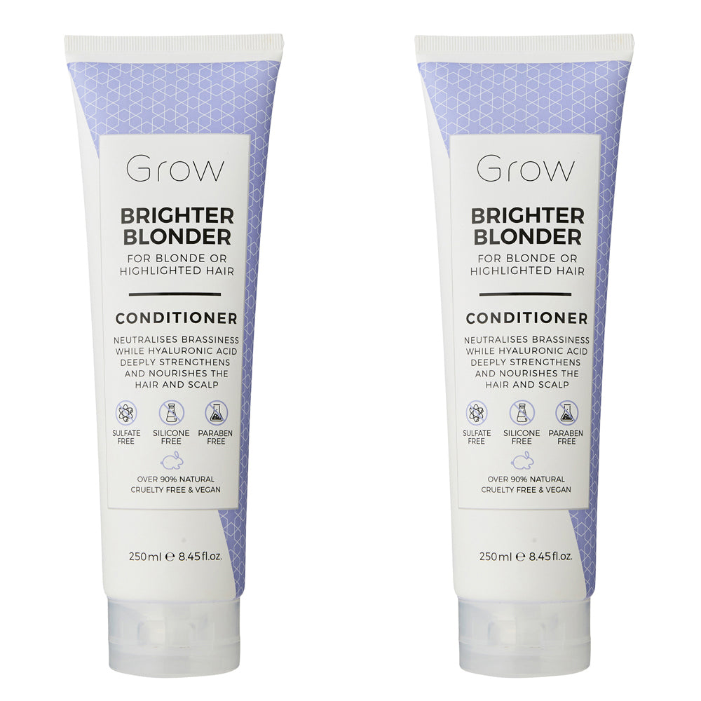 Grow Brighter Blonder 250ml Conditioner Hair Care For Blonde or Highlighted (2 Pack)