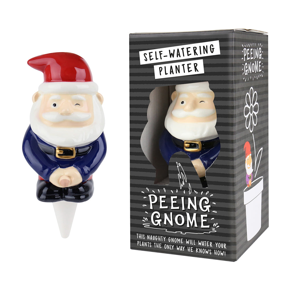Gift Republic Peeing Gnome Self Watering Planter Outdoor Ornament Garden Decor
