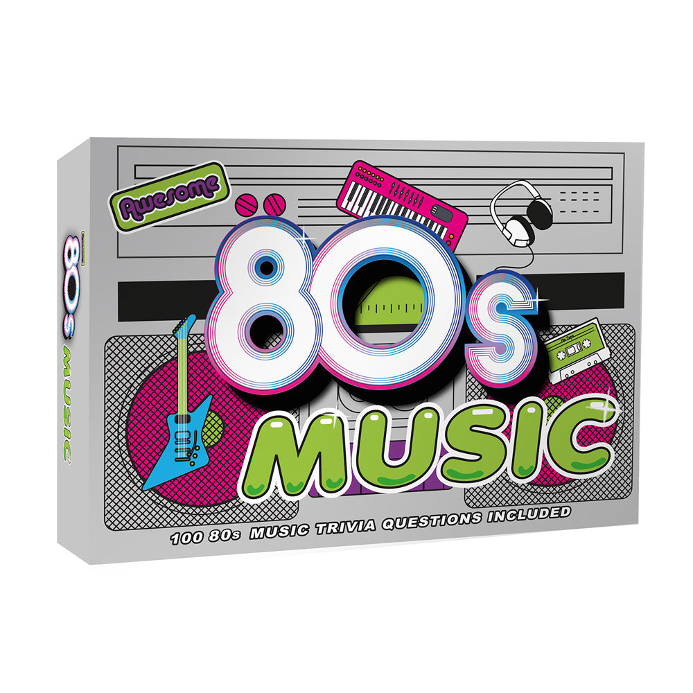 Gift Republic Awesome 80s Music Trivia Question Quiz Party Game Card Set (100 Pieces)