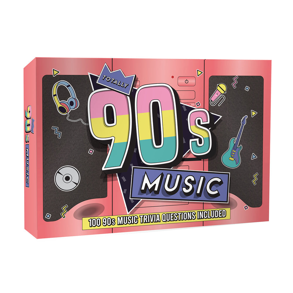 Gift Republic Totally 90s Music Trivia Question Cards Deck Set Party Game (100 Pieces)