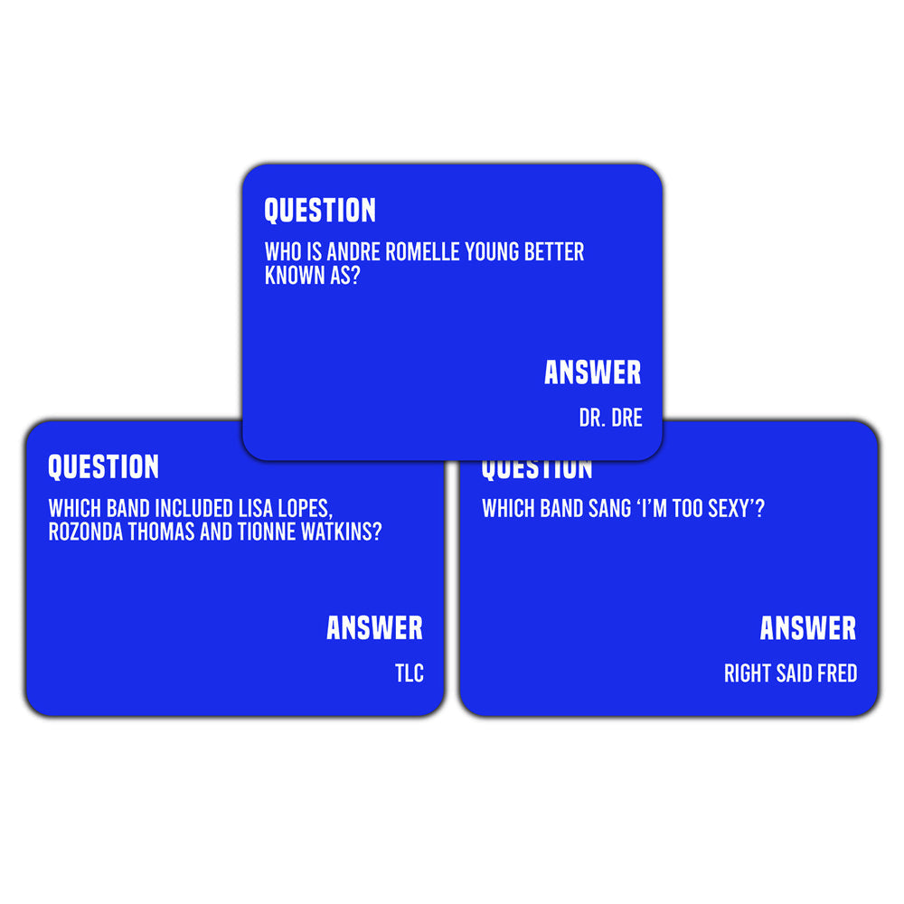 Gift Republic Totally 90s Music Trivia Question Cards Deck Set Party Game (100 Pieces) — image 2