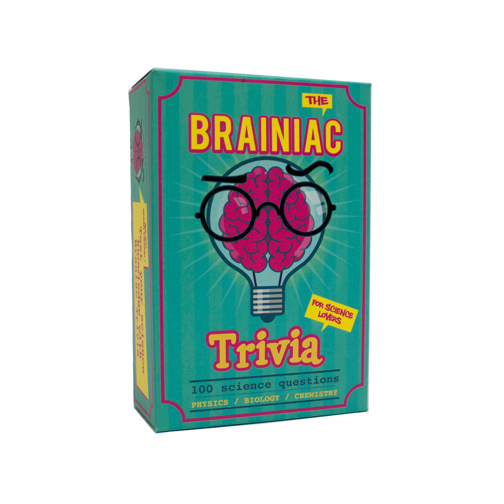 Gift Republic Brainiac Trivia Cards Science Question Cards Party Game Set (100 Pieces)