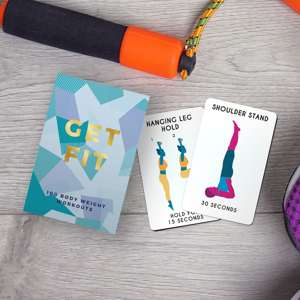 Gift Republic Get Fit Exercises Body Weight Workout Cards Fitness Deck Set (100 Pieces) — image 3