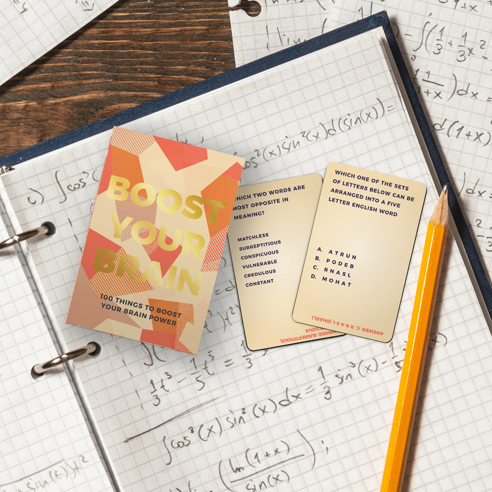 Gift Republic Boost Your Brain Cards Question Challenge Party Game Deck (100 Pieces) — image 2