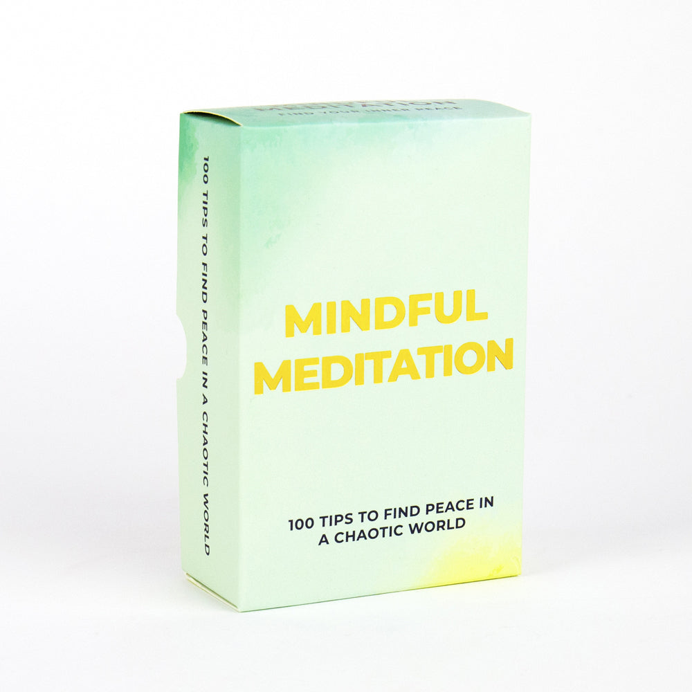 Gift Republic Mindful Meditation 100-Tips Trivia/Guide Self-Care Cards Set