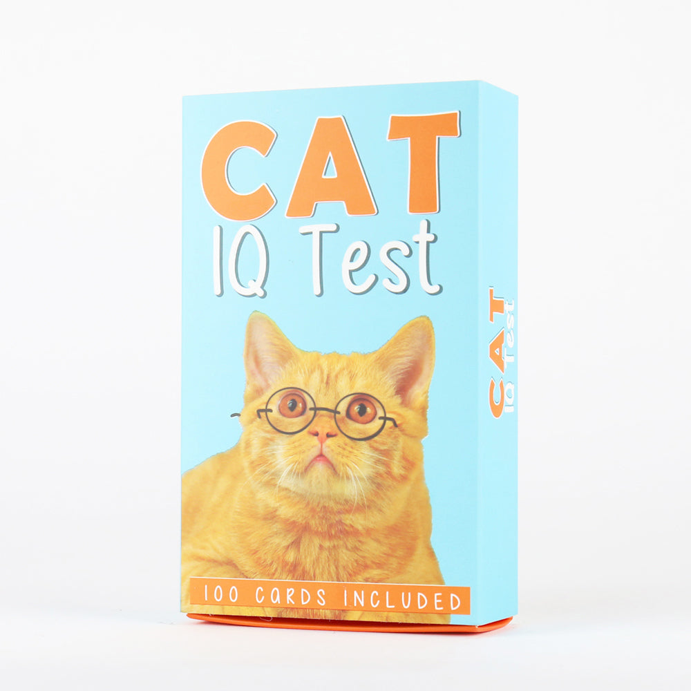Gift Republic Cat IQ Test Pet Trivia Question Cards Set Challenge Deck (100 Pieces)