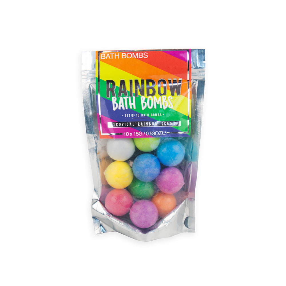 Gift Republic 15g Tropical Rainbow Bath Bombs Scented Fizzies Fragrance (10 Pieces)
