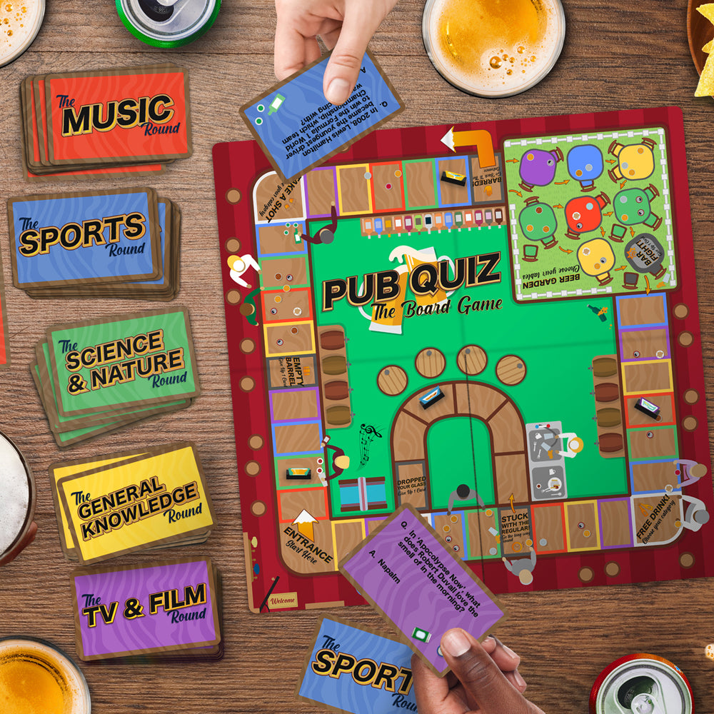 Gift Republic Pub Quiz The Board Game w/ Trivia Cards Kids/Children Family Play