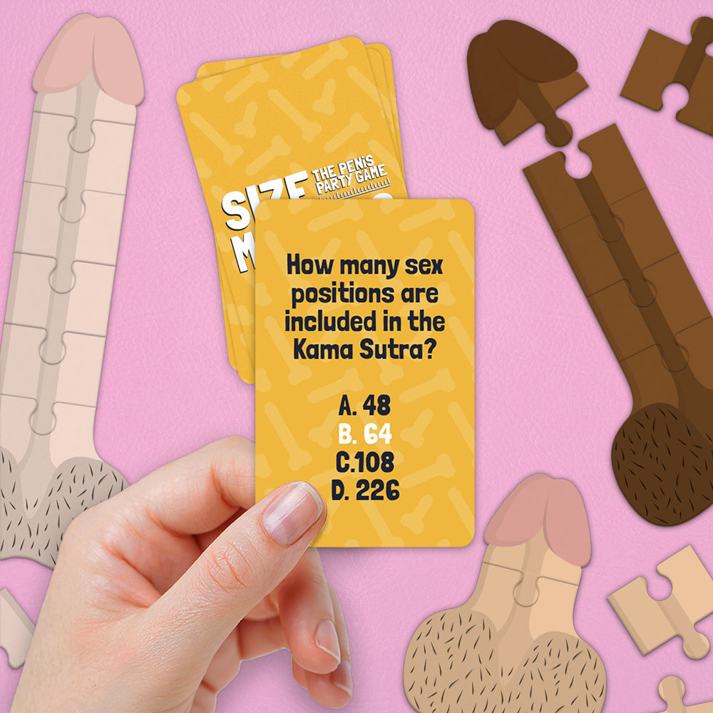 Gift Republic Size Matters The Party Game Adult Card Set Trivia/Question (100 Pieces) — image 2
