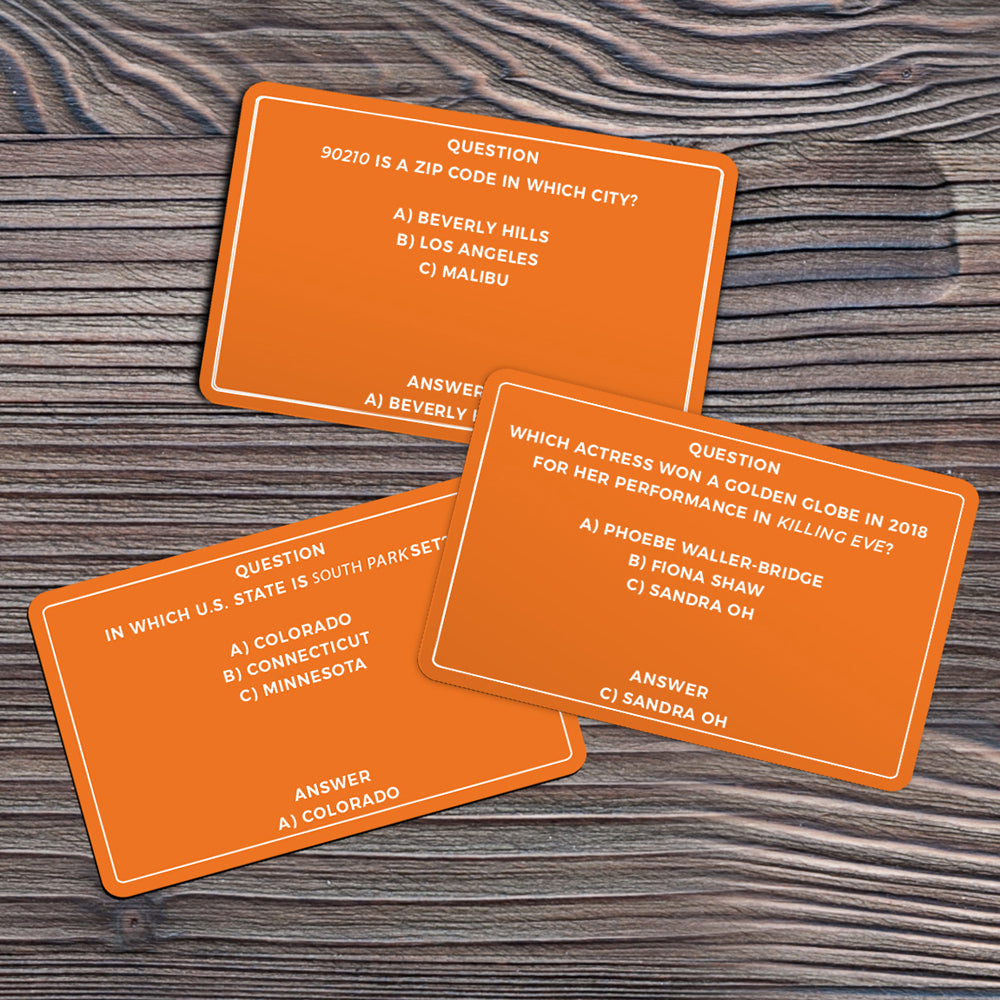 Gift Republic Ultimate TV Trivia Question Quiz Party Game Cards Set Deck (100 Pieces) — image 3