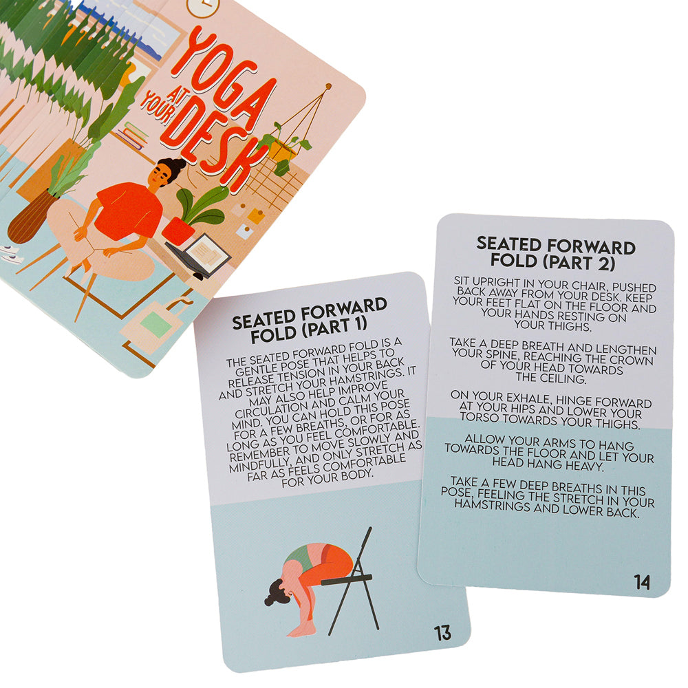 Gift Republic Yoga At Your Desk Self-Care Tips/Guide Wellness Cards (100 Pieces) — image 2