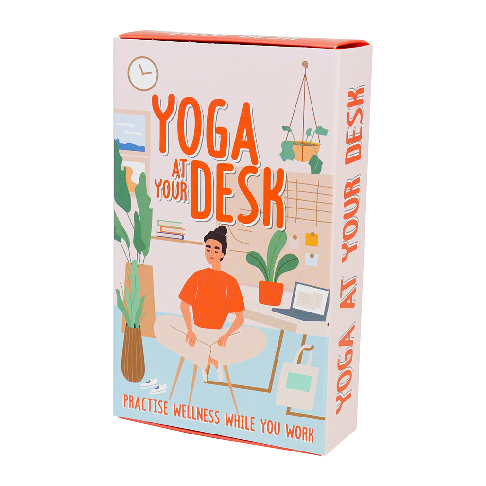 Gift Republic Yoga At Your Desk Self-Care Tips/Guide Wellness Cards (100 Pieces)