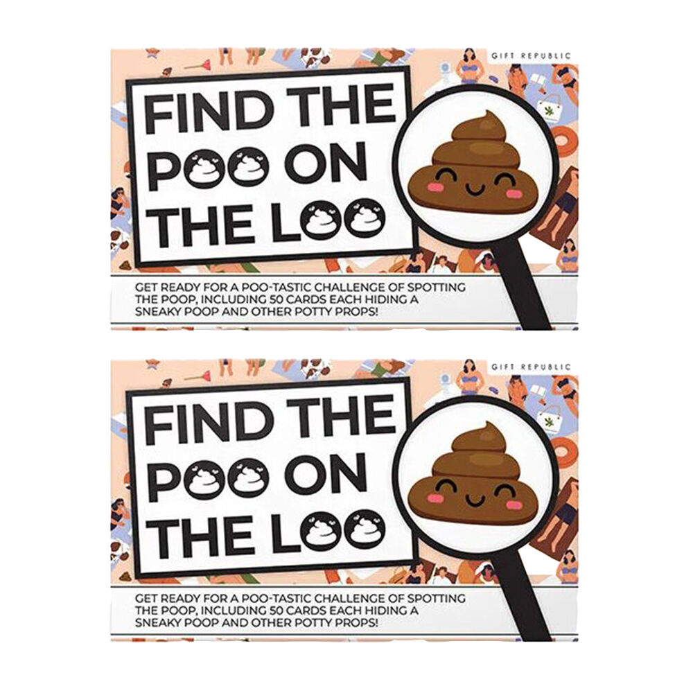 Gift Republic 100pc Gift Republic Find The Poo On Loo Novelty Card Game 6Y+ (2 Pack)