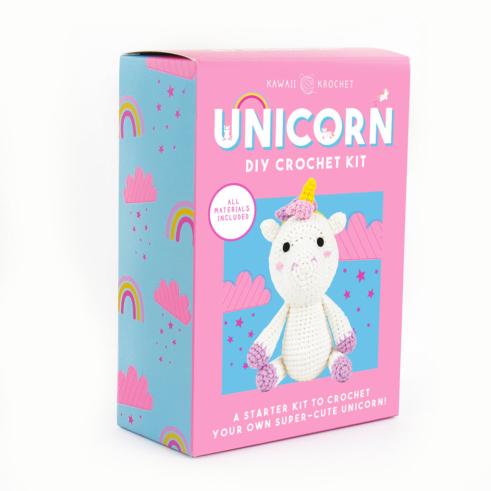 Gift Republic Kawaii Krochet Unicorn DIY Crochet Kit Hook/Needles Stuffing Set — image 2