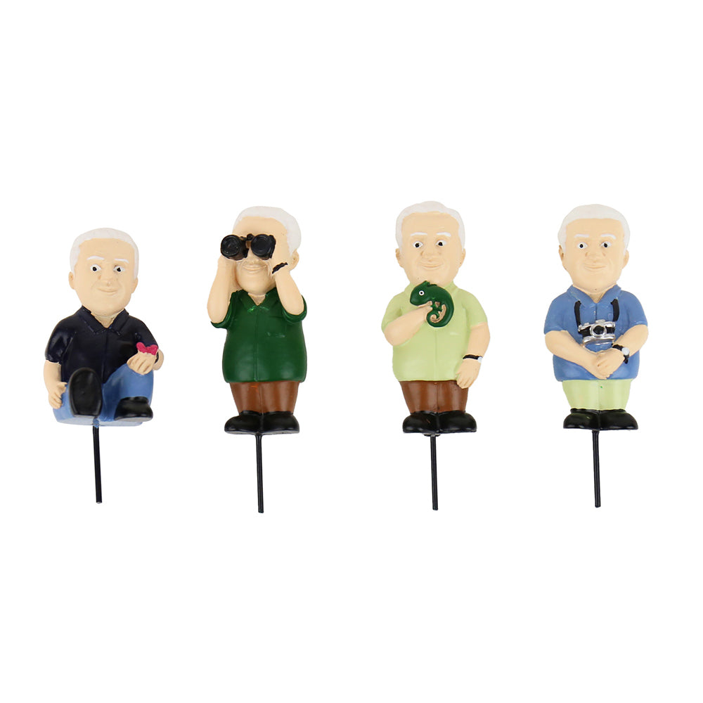 Gift Republic 14.5cm Mini Plant Pot Attenborough Explorers Statues Decor (4 Pieces) — image 2