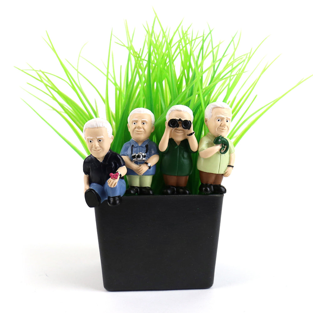 Gift Republic 14.5cm Mini Plant Pot Attenborough Explorers Statues Decor (4 Pieces) — image 6