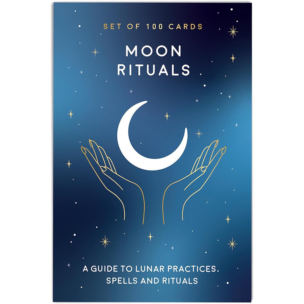 Gift Republic Moon Rituals Reading Cards Affirmation Deck Trivia Game Set (100 Pieces)
