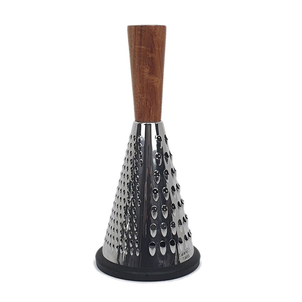 Cerve Acacia Handle & Stainless Steel Grater 25cm Black (2 Pack) — image 2