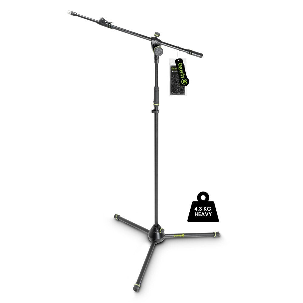 Gravity MS4322HDB Folding 169cm Stand w/ 2 Point Telescopic Boom For Microphone