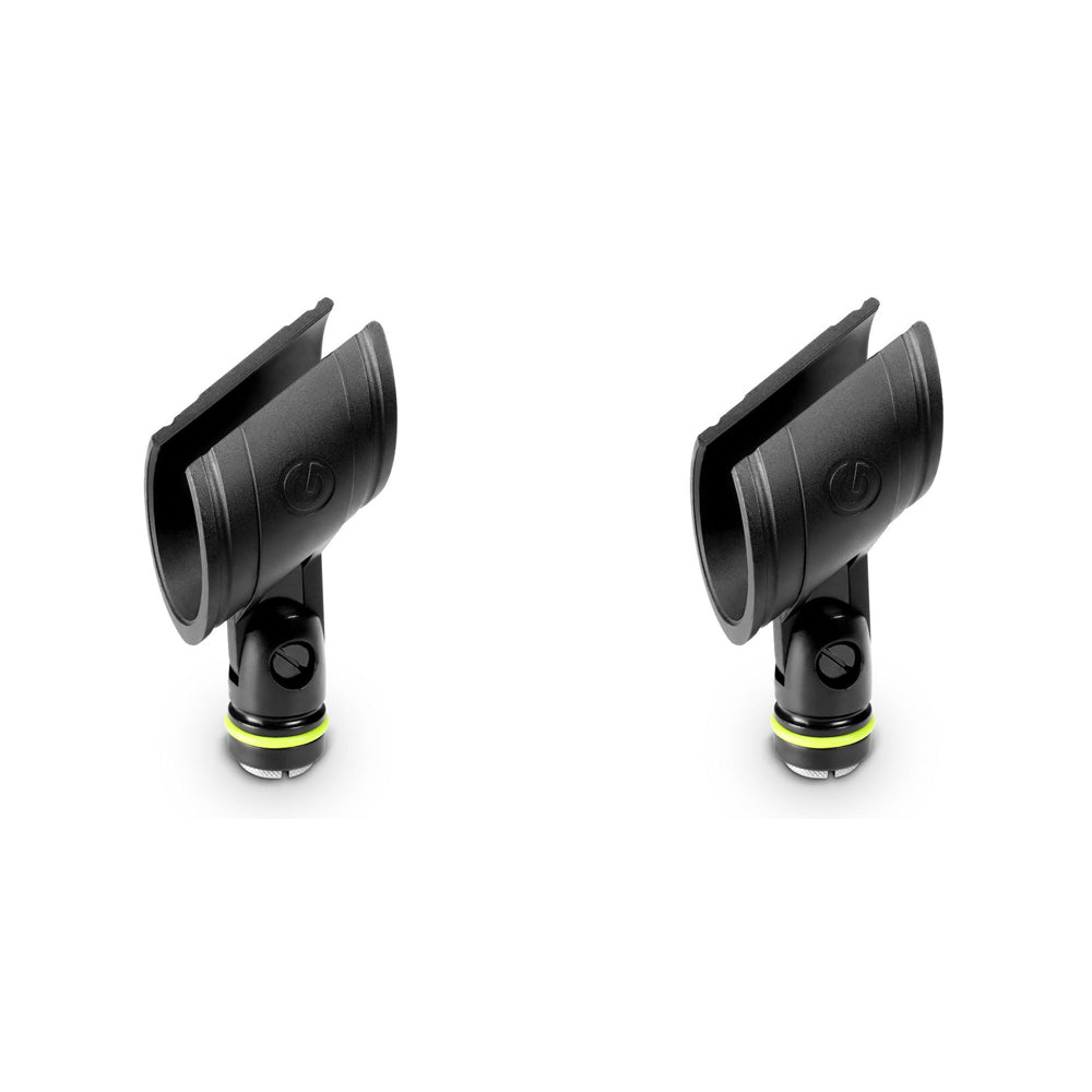 Gravity MSCLMP34 Microphone 42mm Clip Holder Accessory For Wireless Mic Black (2 Pack)
