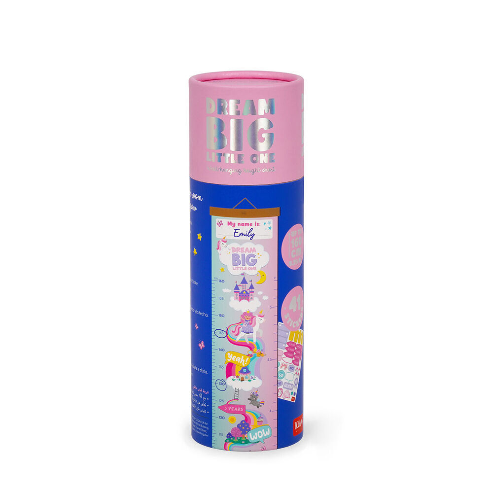 Legami Dream Big Little One Wall-Hanging Height Chart 160cm Pink Unicorn (2 Pack) — image 3