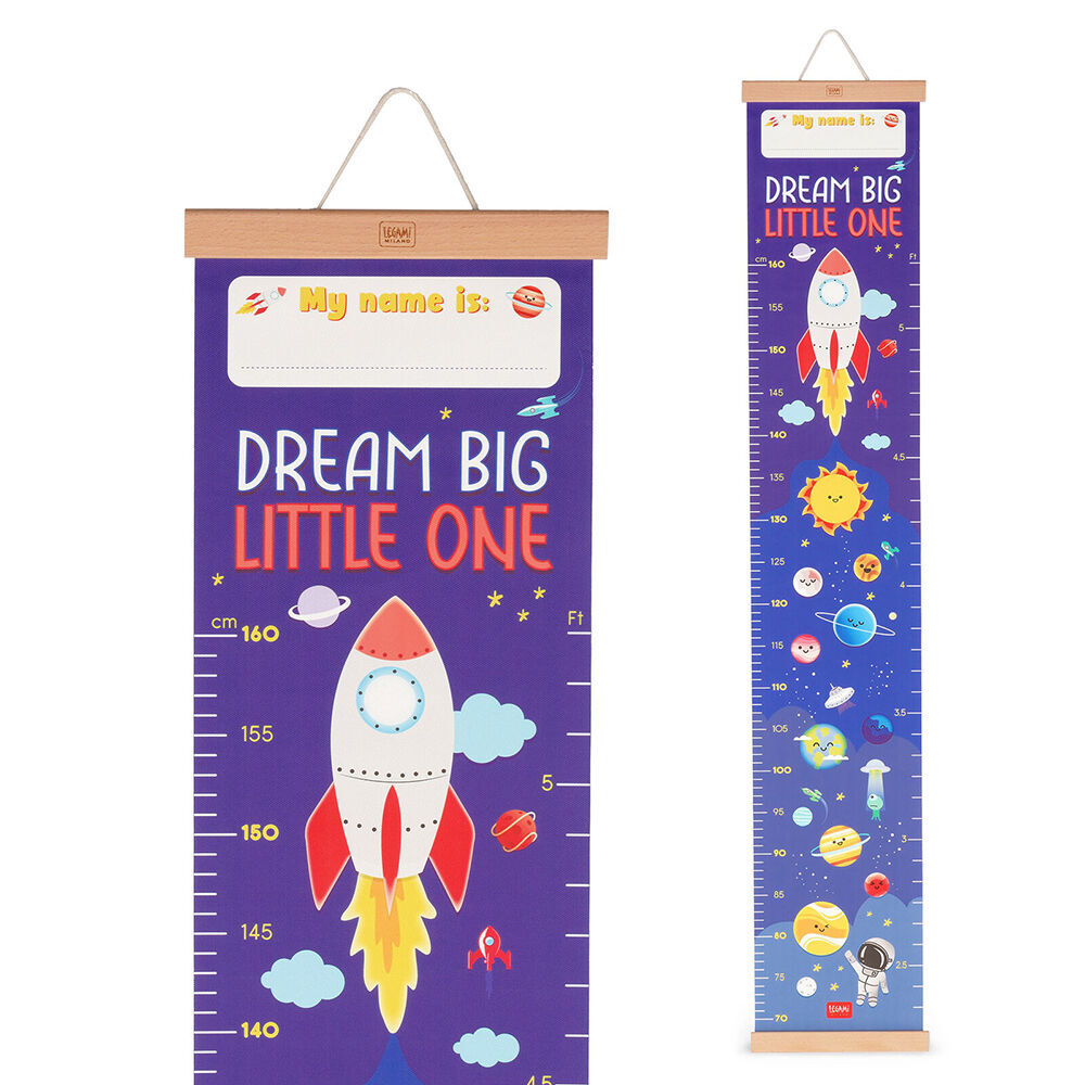 Legami Dream Big Little One Wall-Hanging Height Chart 160cm Blue Space (2 Pack) — image 2