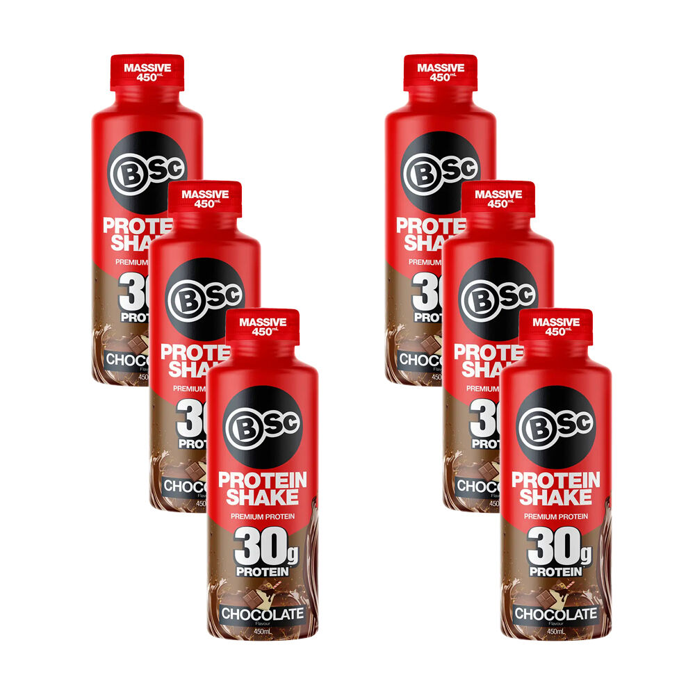 BSc Ready To Drink Premium 30g Protein Shake Post Workout 450ml Chocolate (6 Pack)