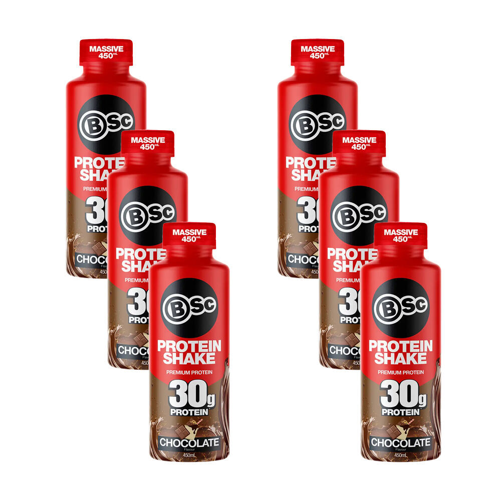 BSc 6PK BSc Ready To Drink Premium 30g Protein Shake Post Workout 450ml Chocolate (2 Pack) — image 2