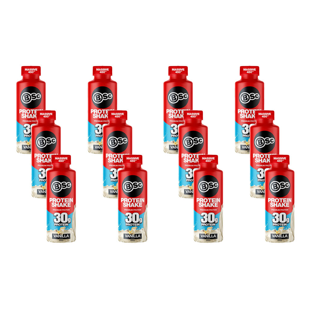 BSc 6PK BSc Ready To Drink Premium 30g Protein Shake Post Workout 450ml Vanilla (2 Pack)