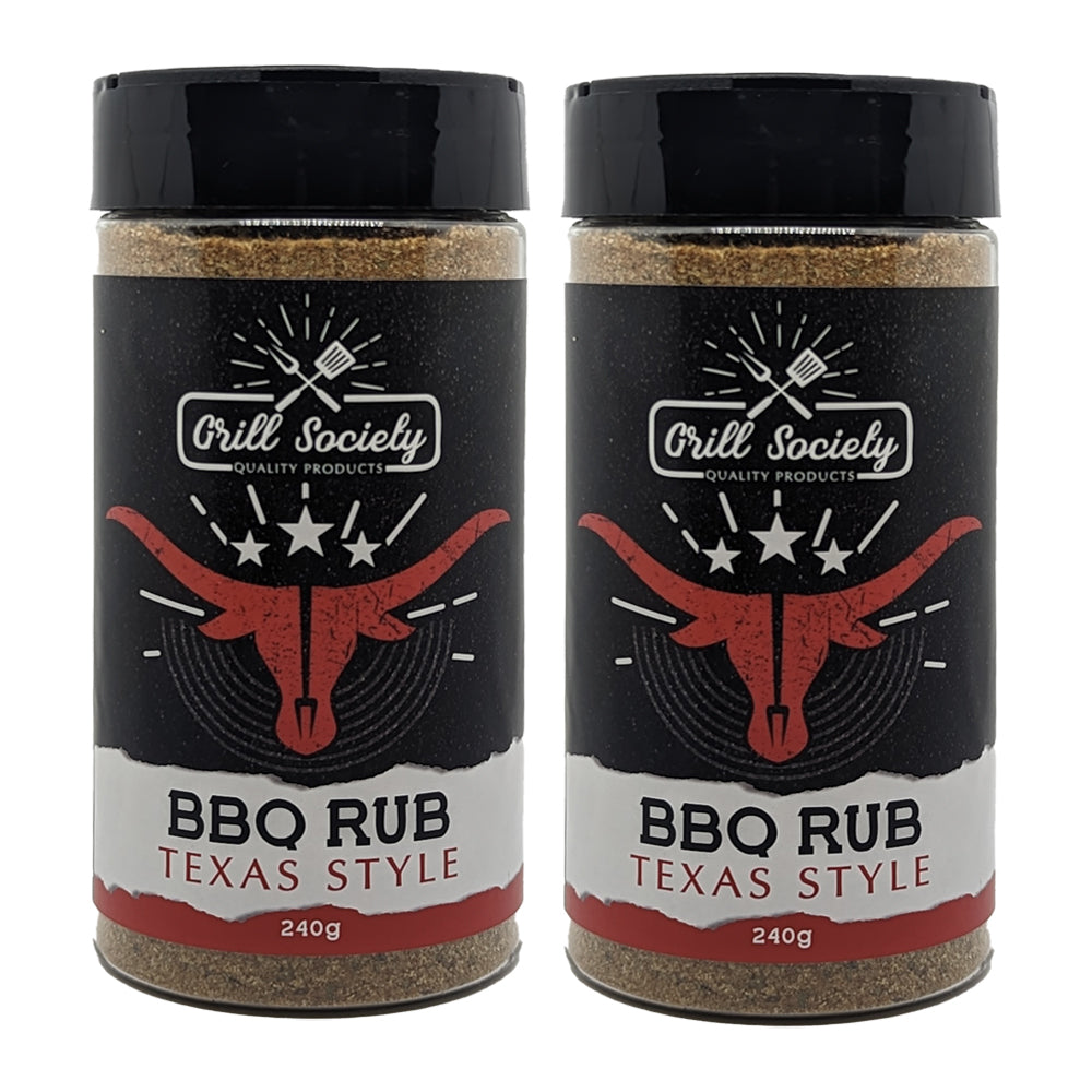 Grill Society Barbeque Grill Rub Texas Style Seasoning 240g (2 Pack)