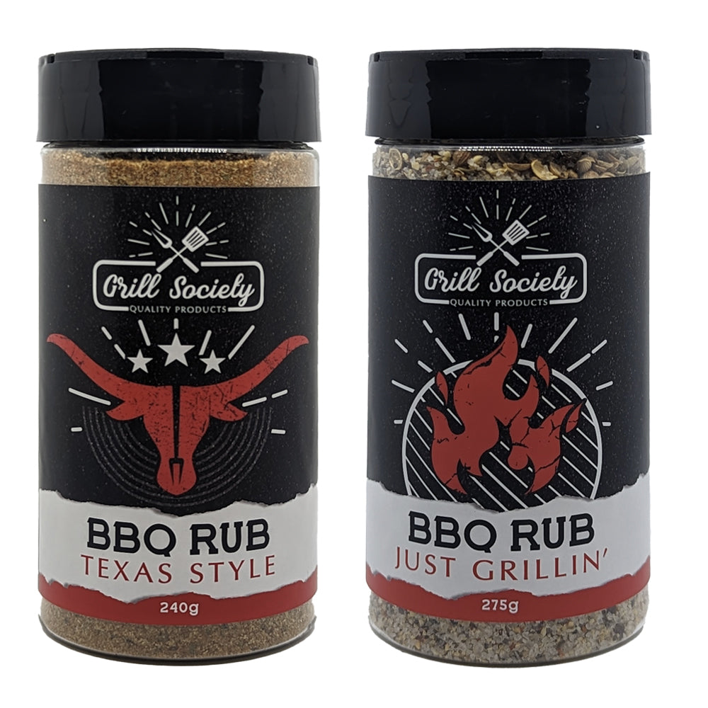 Grill Society Texas Style & Just Grillin' Barbeque Spice Rub Gourmet Seasoning