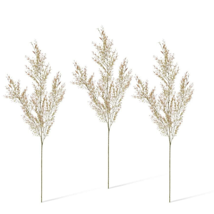 E Style 97cm Plastic Tea Leaf Spray Artificial Fake/Faux Home Decor Sage (3 Pack)