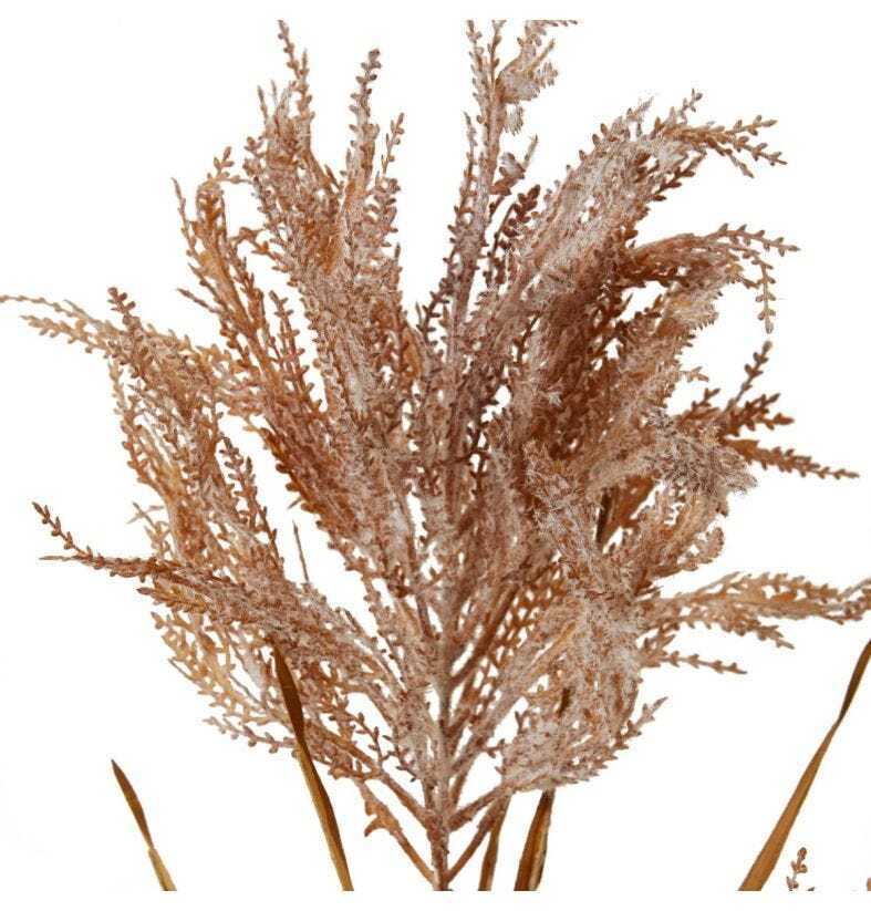 E Style 120cm Pampas Field Grass Decor Spray Artificial Plastic Flower Rust — image 2