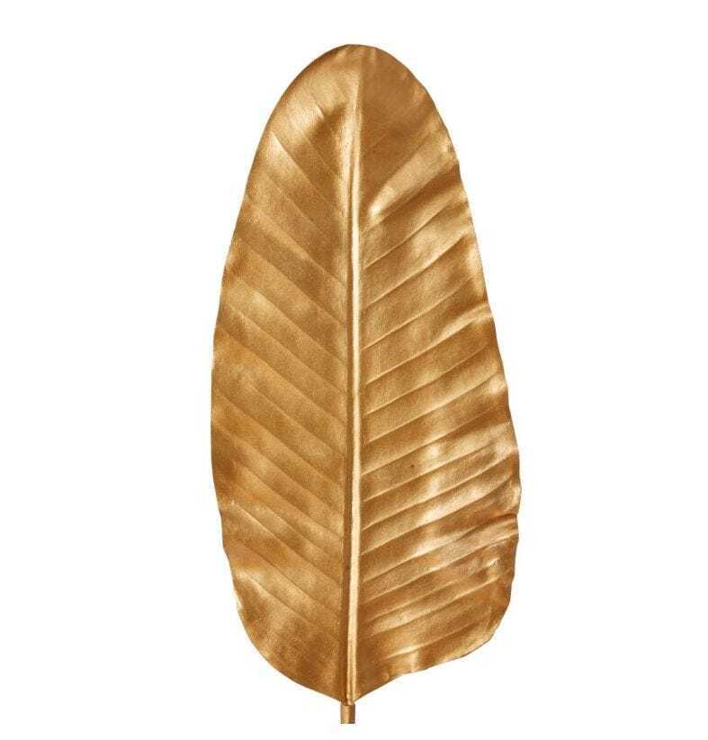 E Style 92cm Plastic Bird of Paradise Leaf Artificial Fake/Faux Decor Gold — image 2