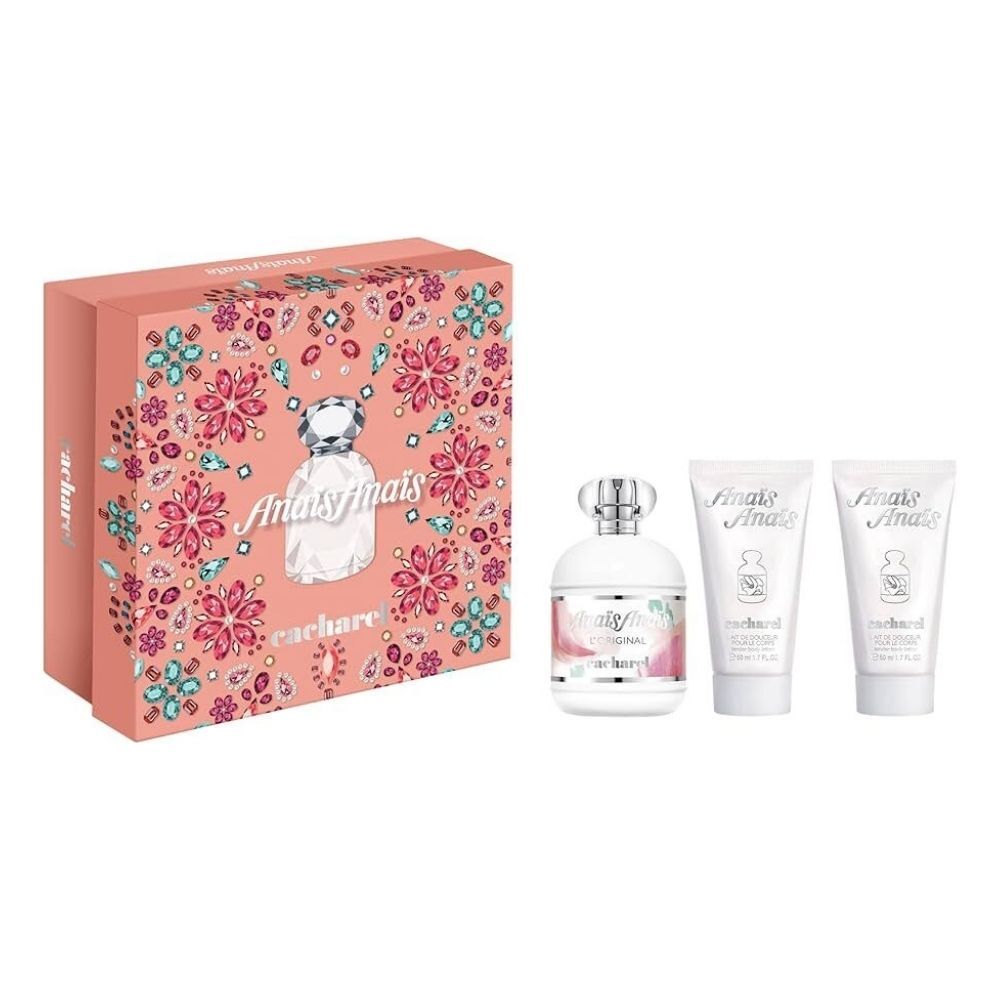 Cacharel Anais Anais EDT Fragrance Spray & 2x Body Lotion Set For Women 100ml/50ml (3 Pieces)