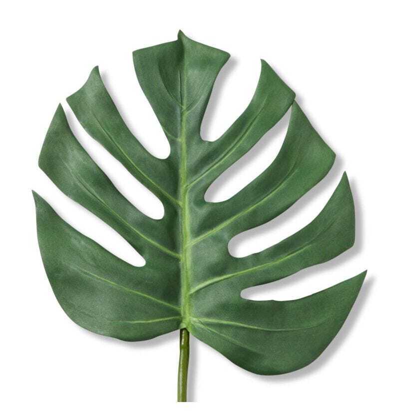 E Style 75cm Plastic Monstera Lush Stem Artificial Fake/Faux Decor Green — image 2