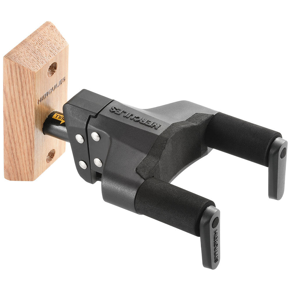 Hercules Wood Block Auto-Swivel Wall Guitar Hanger/Holder w Neck Adjustment (4 Pack) — image 2