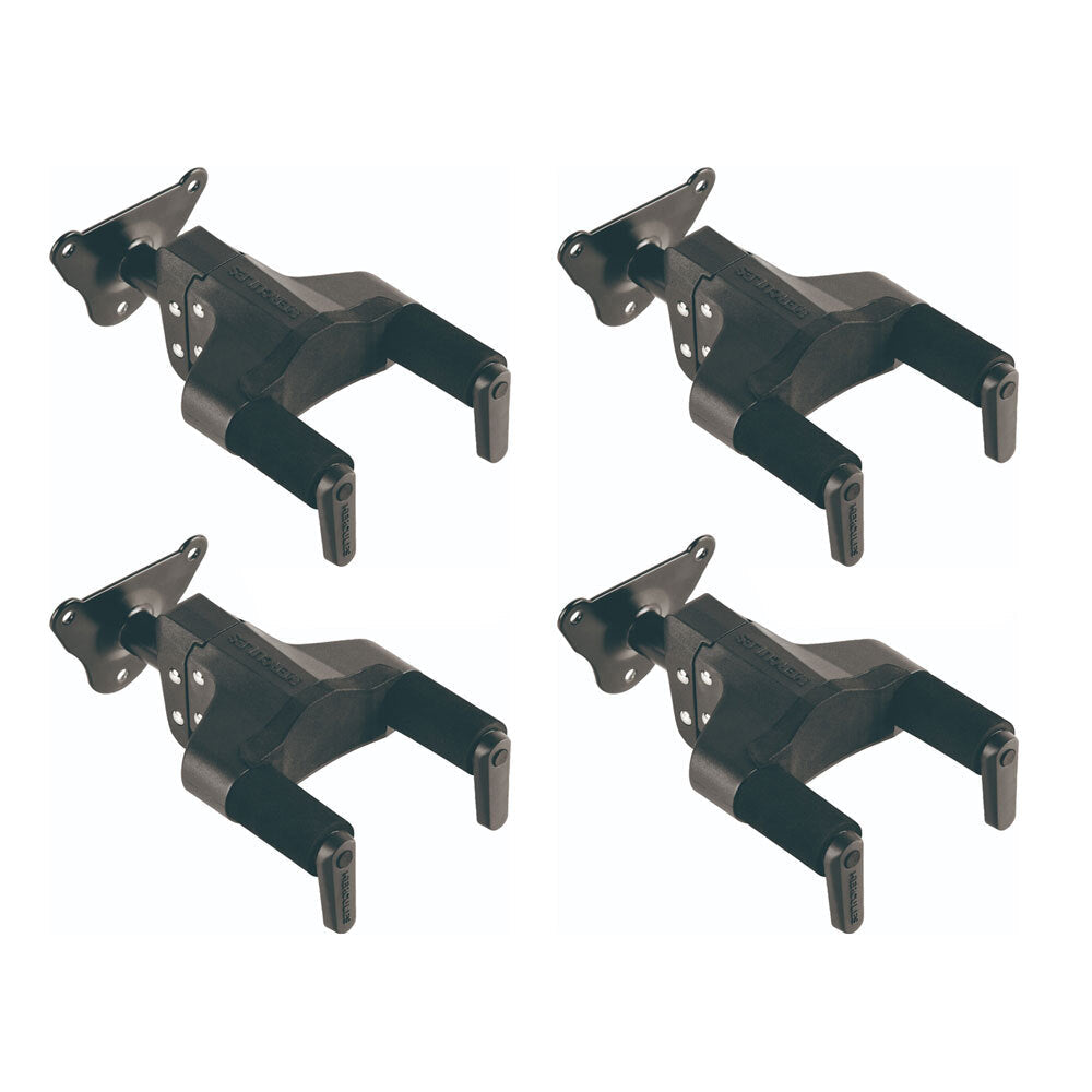 Hercules Screw In Guitar/Acoustic Hanger/Holder Wall Mount Rack Short MC24 (4 Pack)