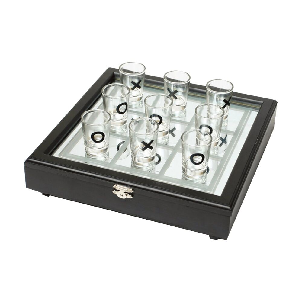 Karson Shots & Crosses Tic Tac Toe Shot Glass Game Glassware 18y+ 31x31x5cm (9 Pieces)