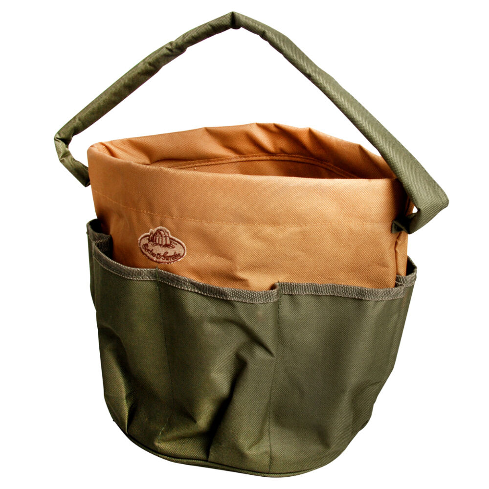 Esschert Design Canvas Tool Bag Gardening Accessory Carry Holder Green — image 2