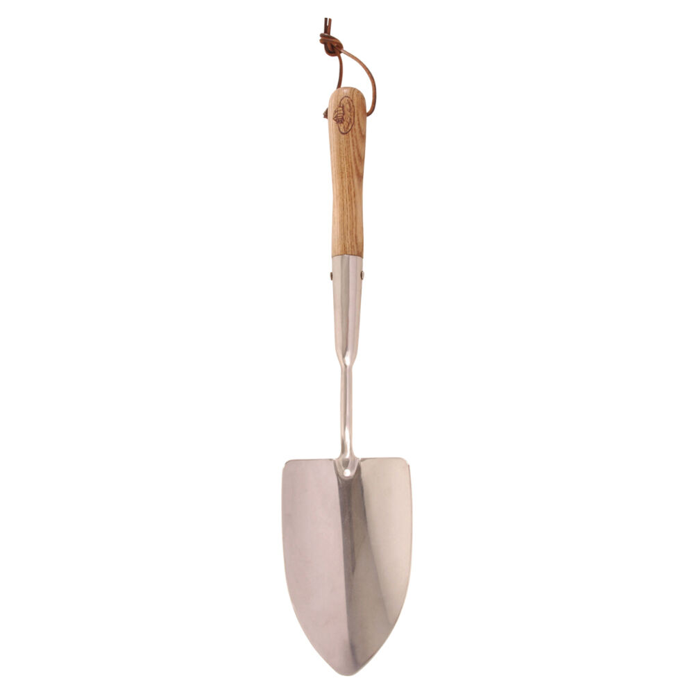 Esschert Design Stainless Steel Long Handled Hand Spade Garden 31.2cm Natural