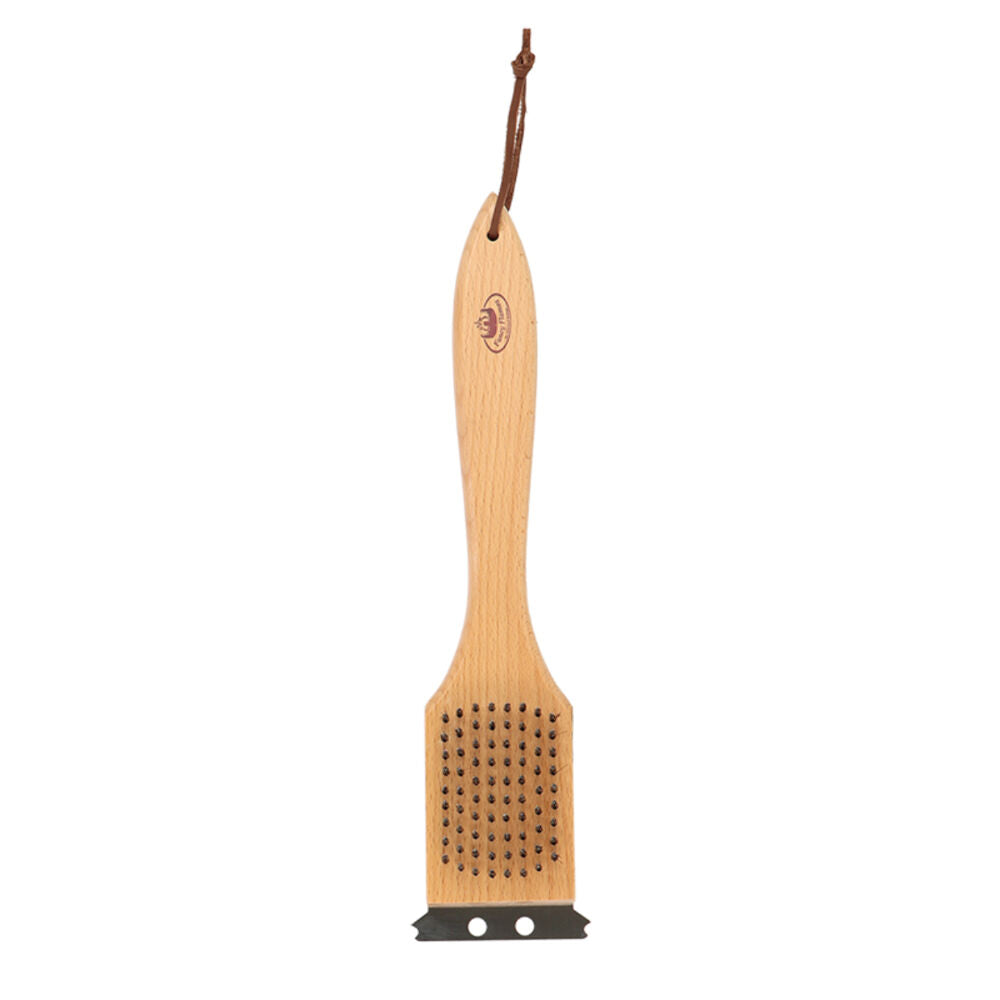 Esschert Design BBQ Cleaning Brush w/ Scraper Outdoor Camping Cooking Natural