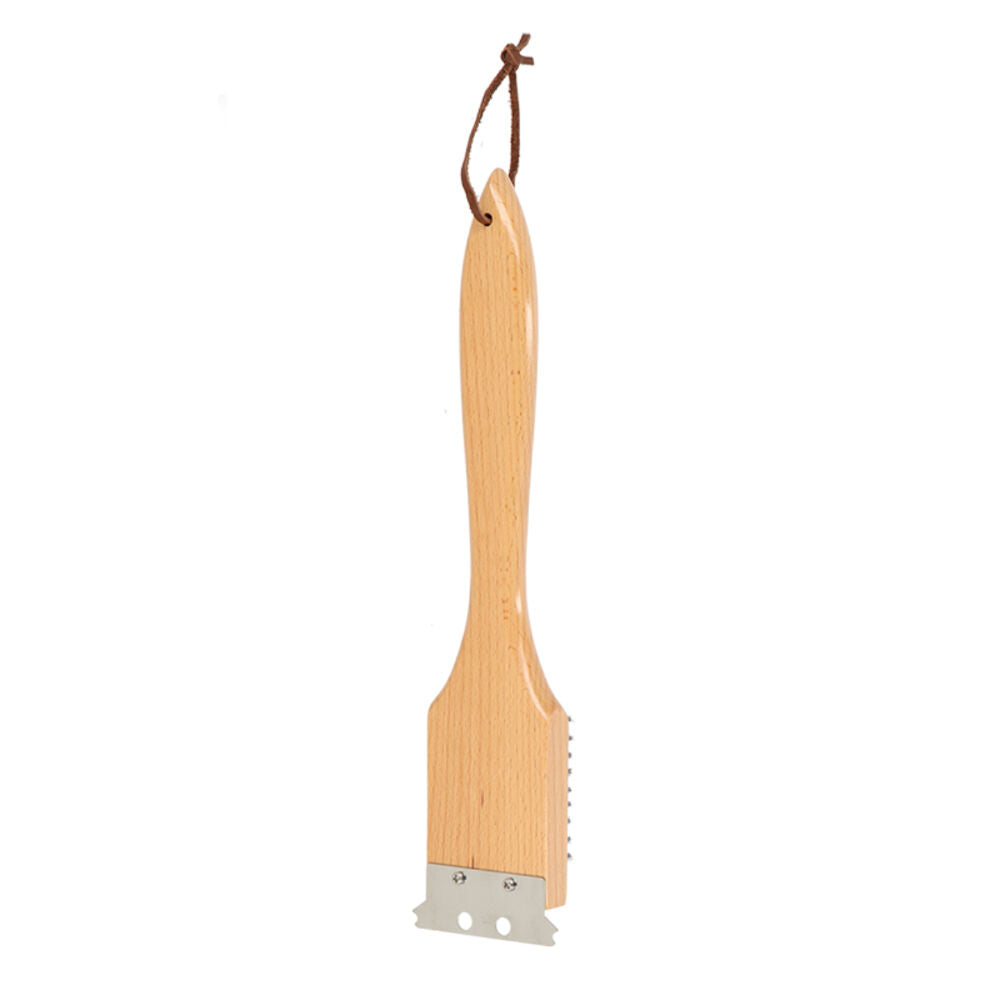 Esschert Design BBQ Cleaning Brush w/ Scraper Outdoor Camping Cooking Natural — image 2
