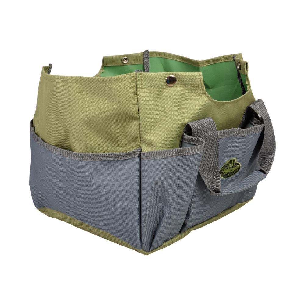 Esschert Design Grey/Khaki 2-in-1 Foldable Chair & Garden Tool Bag — image 3