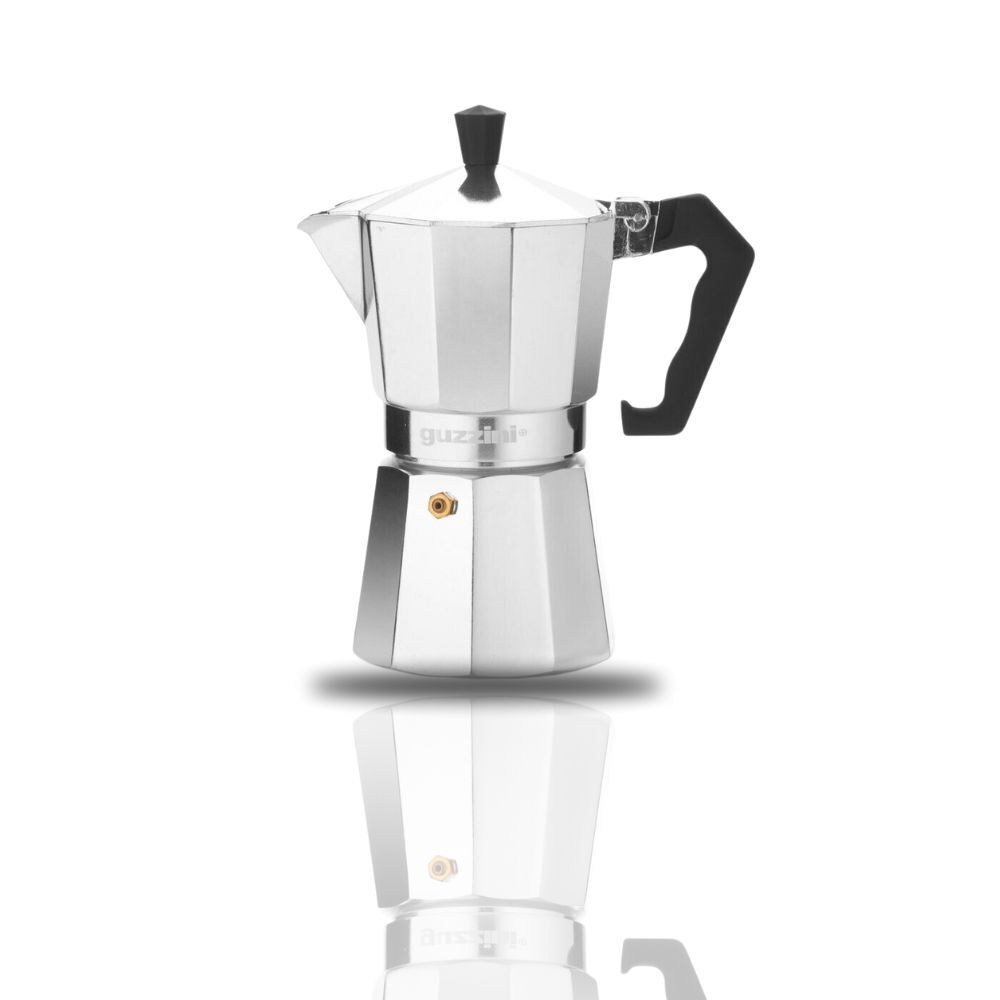 Guzzini Romeo 180ml Moka Coffee Maker Aluminium Stovetop Espresso Percolator — image 2