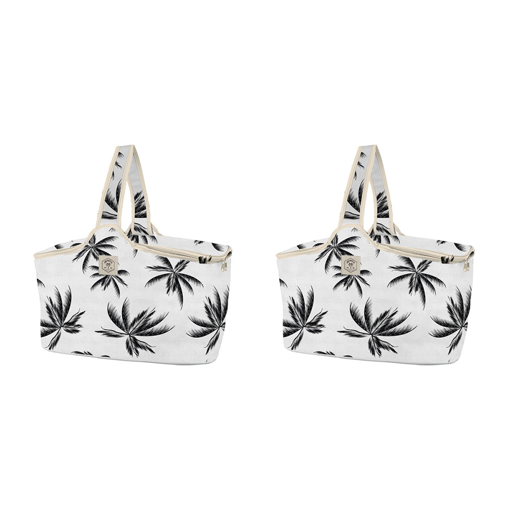 Good Vibes Outdoor Camping Daytrip Food Cooler Bag Havana Print 25x48x27cm (2 Pack)