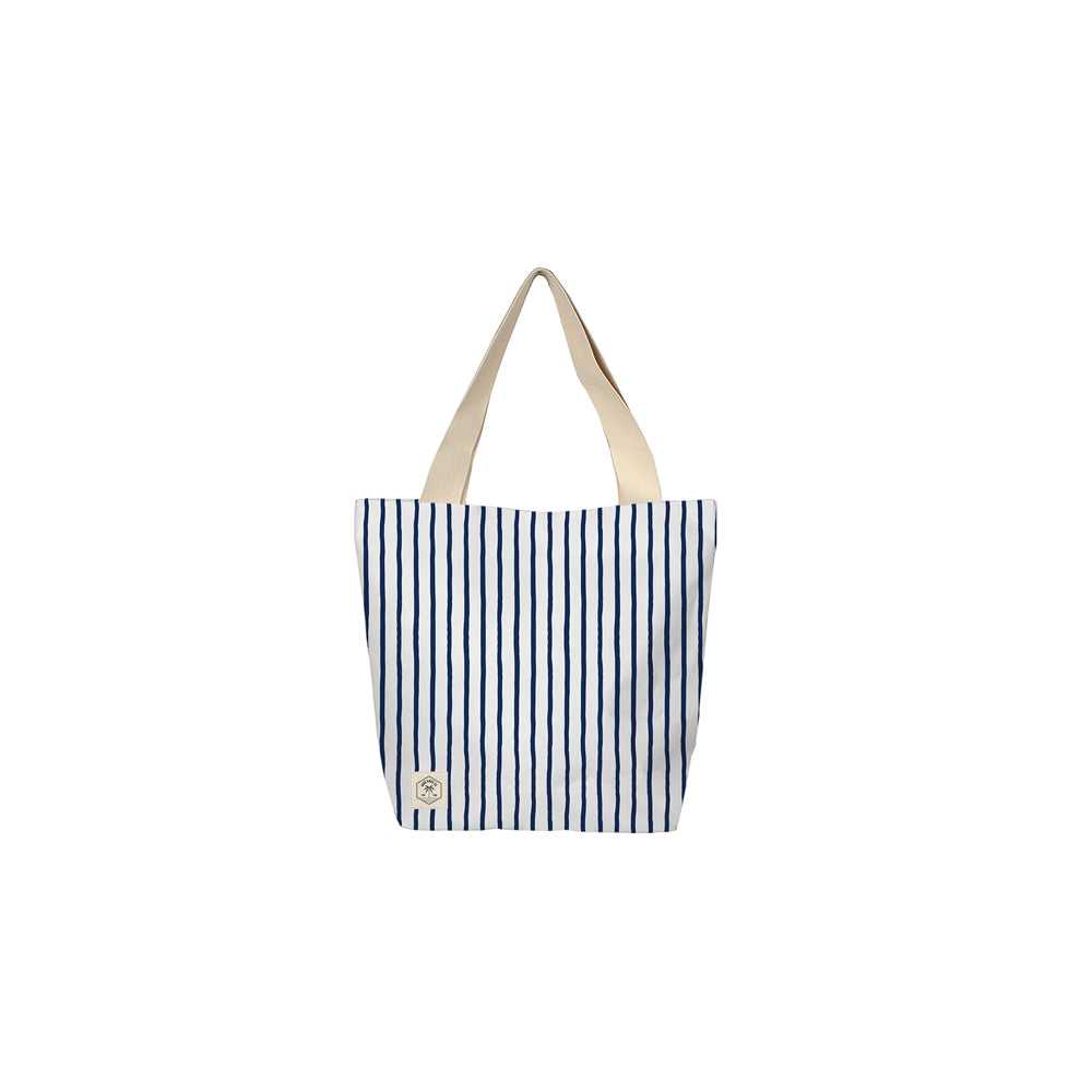 Good Vibes Beach Bag W Inner Pocket Zip Clsre Mediterranean Print 50x42x15cm