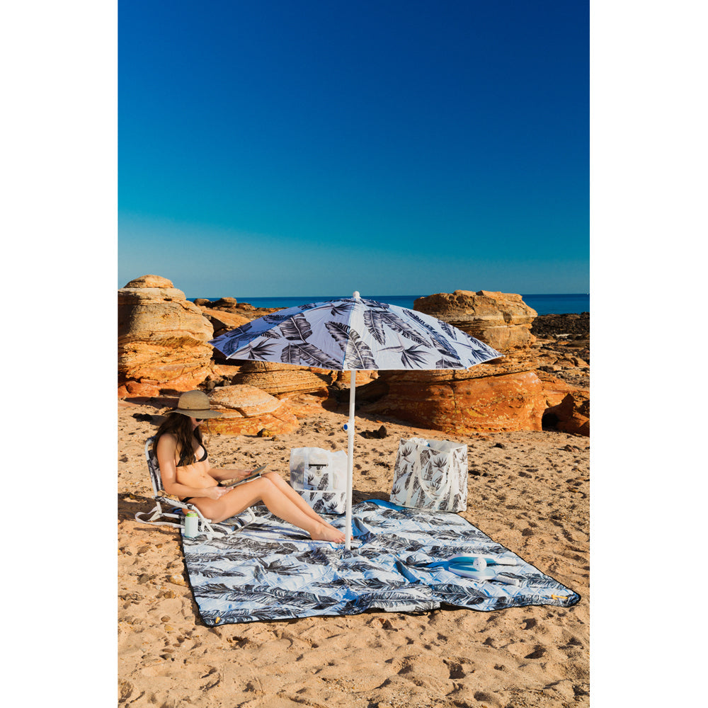 Good Vibes Premium Durable Outdoor Picnic Mat Sorrento Palm Print 200x200cm — image 3