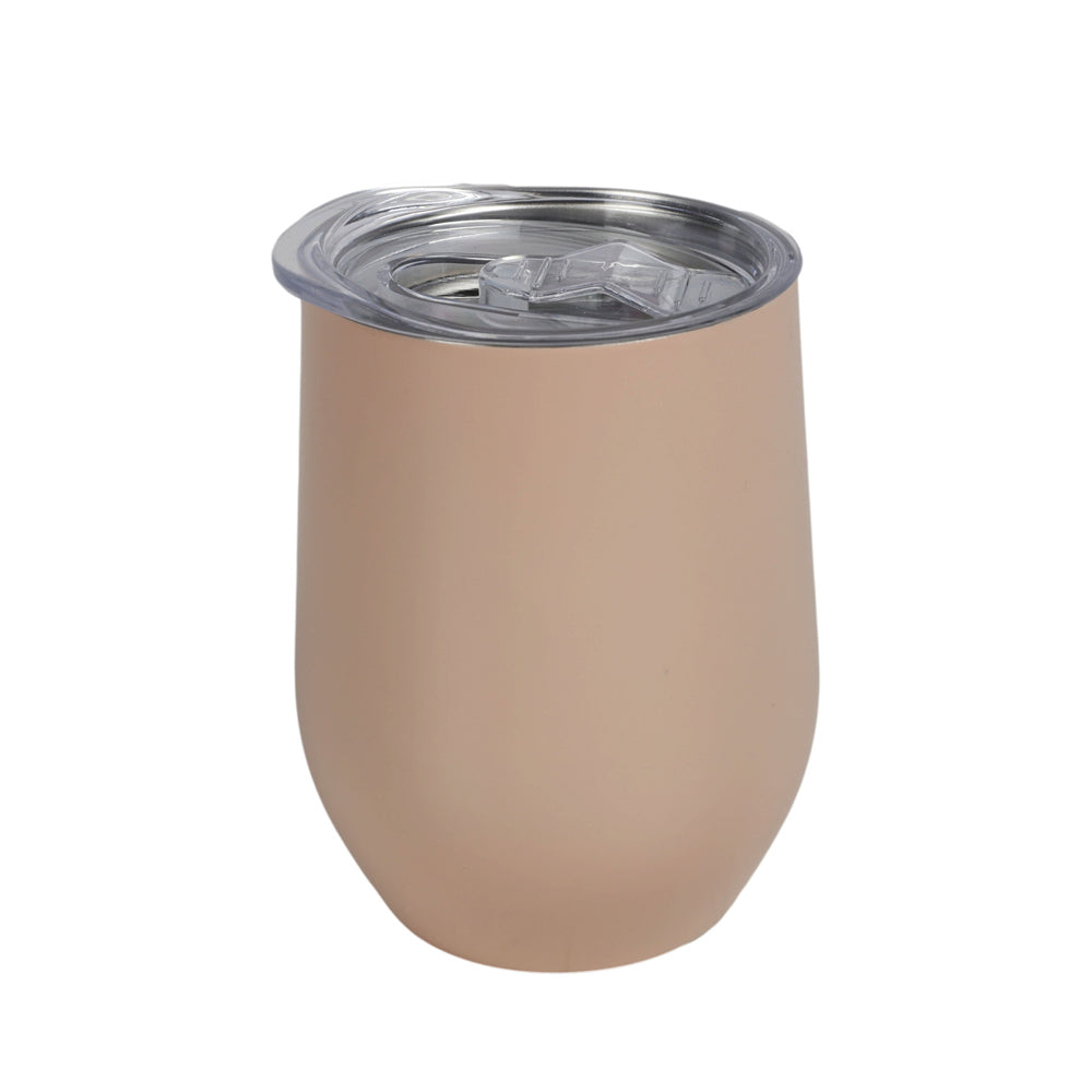 Good Vibes Outdoor Wine Tumbler Double Walled Stainless Steel 295ml Terra Blush